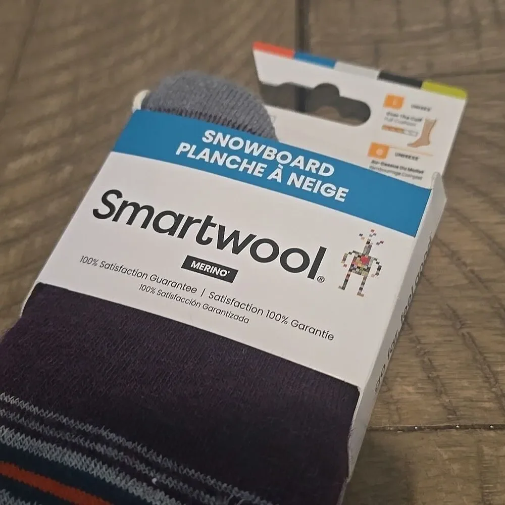 NWT SMARTWOOL Ski Full Cushion Purple Iris Socks Large Murino Snowboard